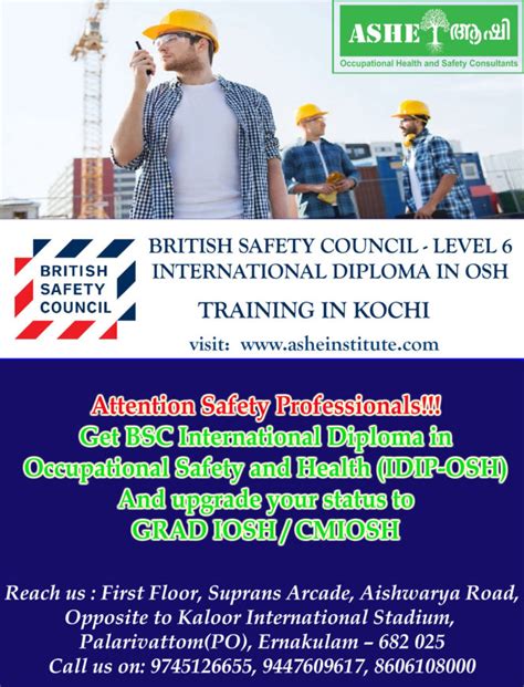 Level 6 othm diploma of occupational health and safety zioshe atp: IDIP International diploma in occupational health and ...