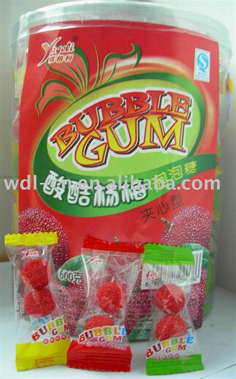 Chinese Waxberry Bubble Gumconfectionery Fruit Chewing Gum Products