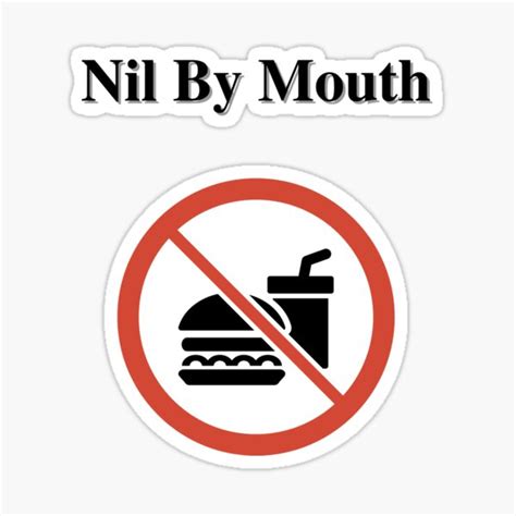 Nil By Mouth Warning Sign Quotes Lines Typography Illustration