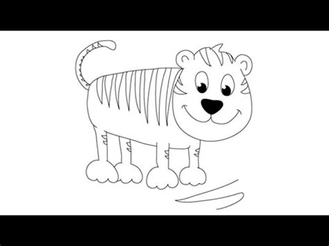 Tiger drawing for beginner#tiger_drawing : How to draw a Tiger - Easy step-by-step drawing lessons ...