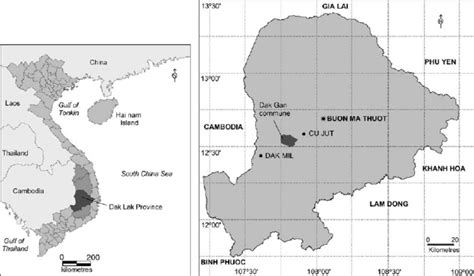 The Province Dak Lak And The Target Area Dak Gan Commune In Vietnam