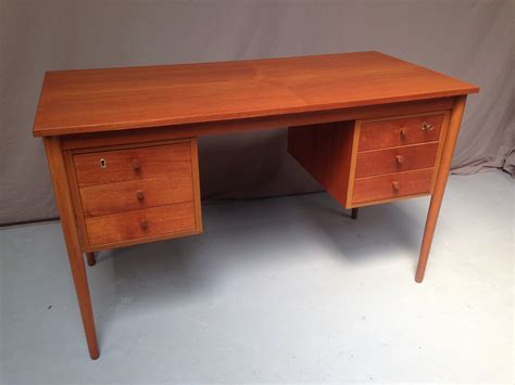 Vintage Teak Desk With 6 Drawers 1970s Design Market