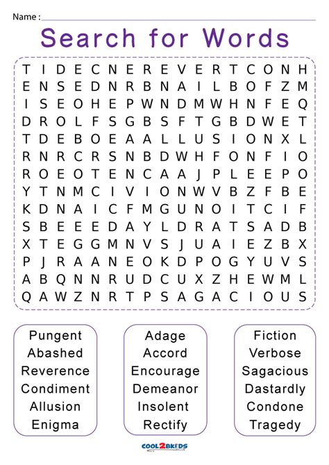 Printable Word Searches For Seniors Cool2bkids