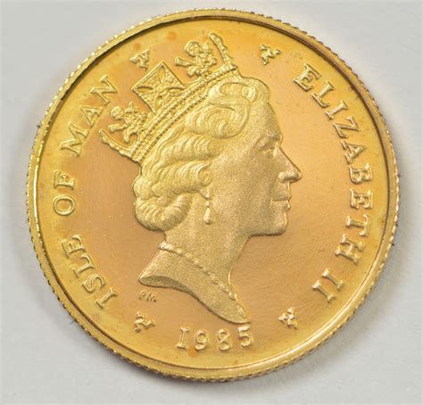 1985 Isle Of Man Angel 999 Gold Coin Agw 110 Oz Property Room