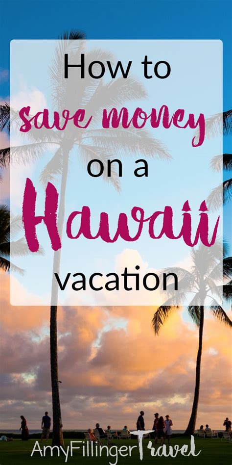 The Words How To Save Money On A Hawaii Vacation With Palm Trees In The