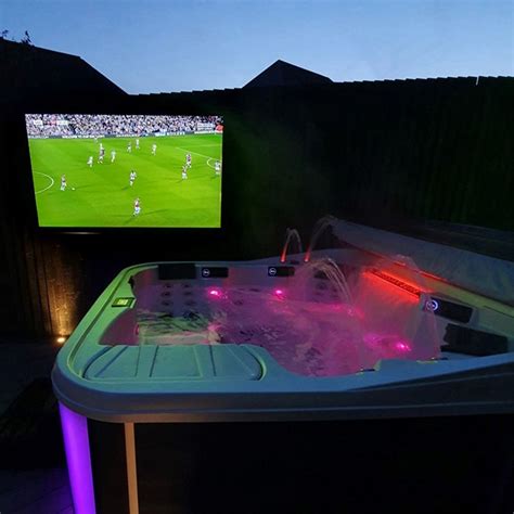 Outdoor Tv Setup Hot Tub Backyard Hot Tub Room Hot Tub Outdoor