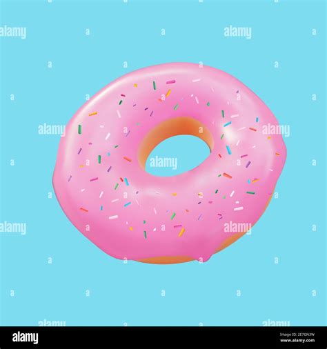 Realistic 3d Sweet Tasty Donut Vector Illustration Stock Vector Image
