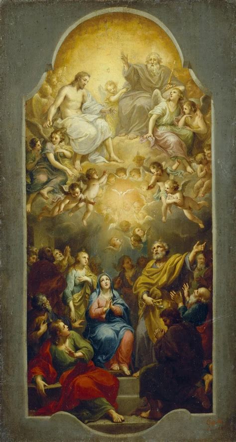 Descent Of The Holy Spirit Painting Anton Raphael Mengs Oil Paintings