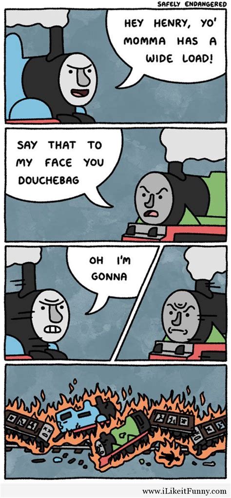 Funny Train Joke And Crash Comic Safely Endangered Epic Fails Funny