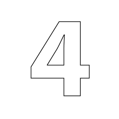 A4 Number Stencil Print Big Numbers A4 Sized Numbers In Solid Black