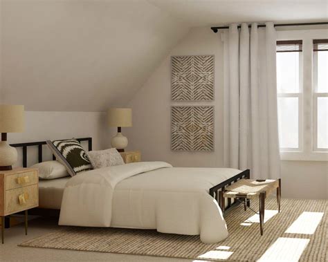 Incredible Sloped Ceiling Bedroom Decorating Ideas With Low Cost Home