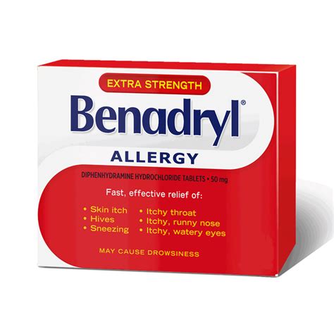 Extra Strength Allergy Caplets Fast Relief Benadryl®