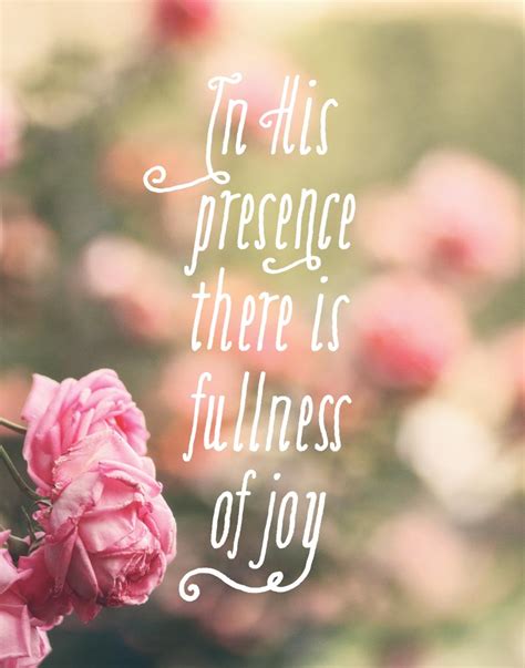 In His Presence There Is Fullness Of Joy Psalm 1611 Seeds Of Faith