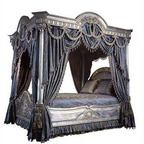 Clearance beneath the bed can be used for storage (11) Naughty Nightmares * Unique Intuitions | Victorian canopy ...