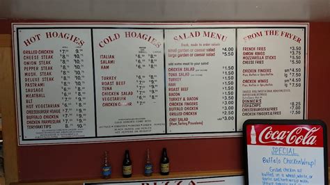 Menu At Hucks Hoagies Pizzeria Wolfeboro