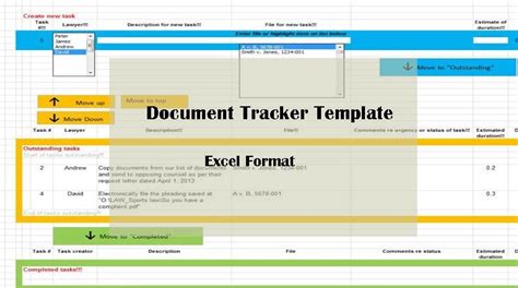 Document Tracker Template Templates Excel Templates Document Templates