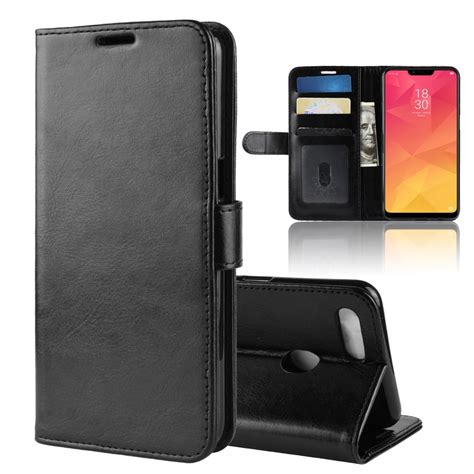 a5 case for oppo a5 cases wallet card stent book style flip leather covers protect cover black a