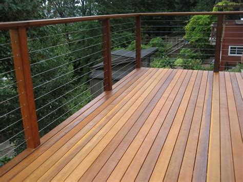 Clear Cedar Deck With Stainless Tension Wire Capitol Hill Cedar Deck