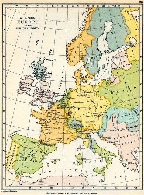 Map of Europe 1558-1603 | World map europe, Europe map illustration, Europe map art
