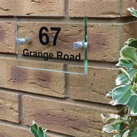 Acrylic Door Number Sign By Nutmeg Home And Ts