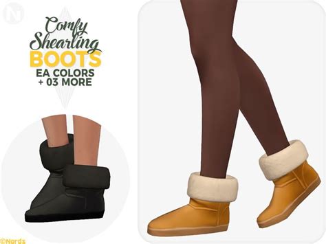 Comfy Shearling Boots A Sims 4 Cc Shoes Sims 4 Contenu Personnalisé