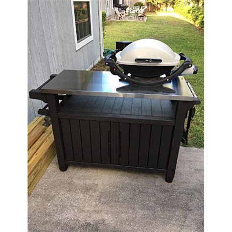 Outdoor Prep Station For Bbq Bbq Storage Table Prep Station Metal Top