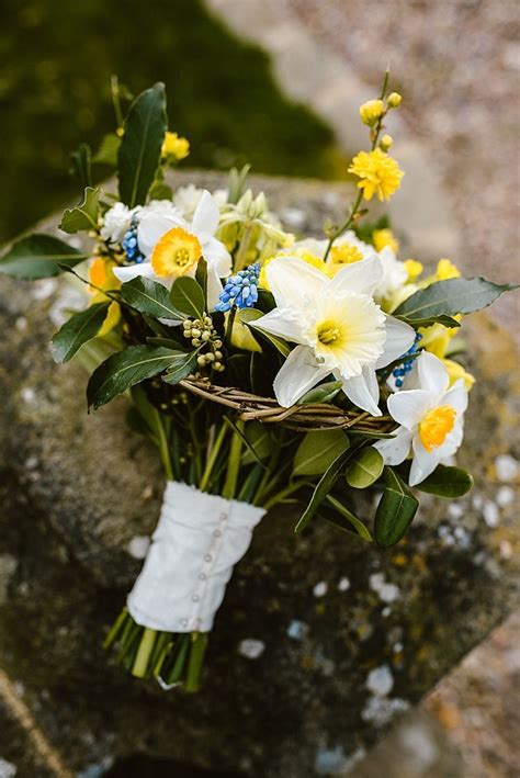 Beautiful White And Lemon Daffodil Bouquet Flower Bouquet Wedding
