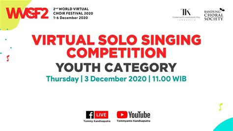 Virtual Solo Singing Competition Youth Category Youtube