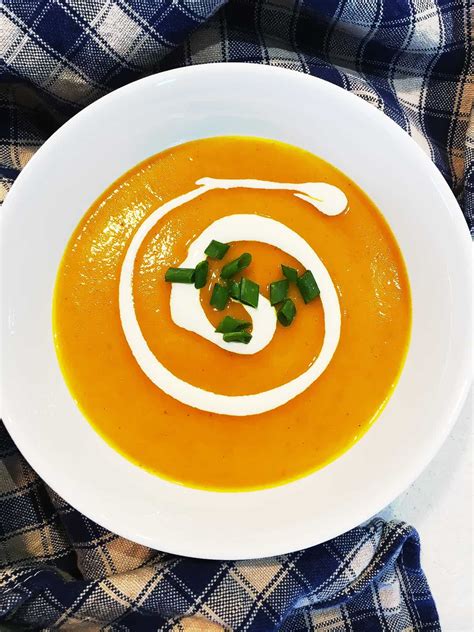 Creamy Carrot Soup With Cumin And Lime Recipe One Happy Dish