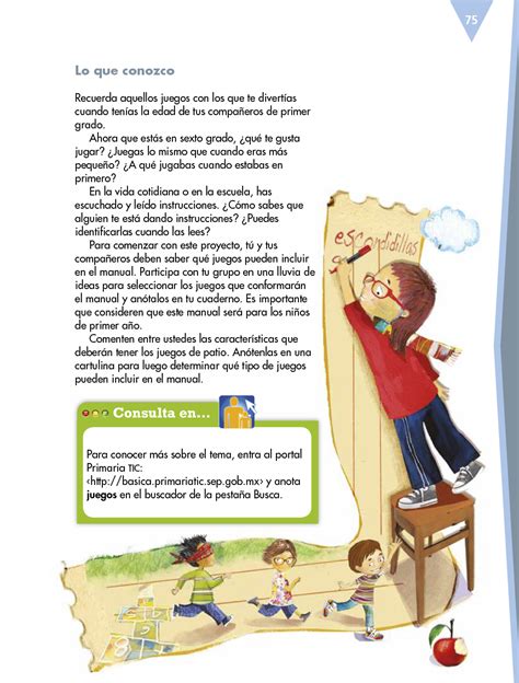 Manual de juegos de patiopara primero01/06/2012premio fundación telefónica de innovación educativaprof. Español sexto grado 2017-2018 - Página 75 - Libros de ...