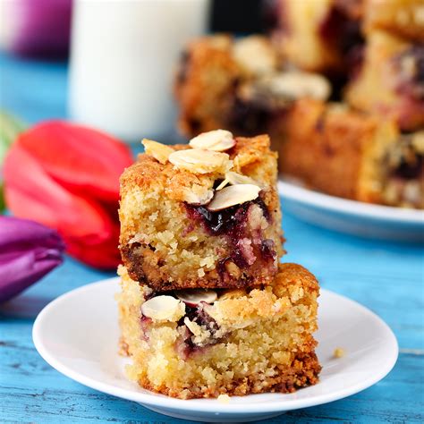 Easy Cherry And Almond Blondies Recipe