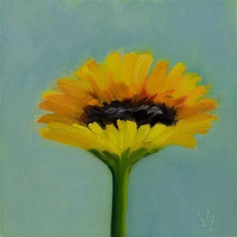Daily Paintworks September Sunflower Original Fine Art For Sale