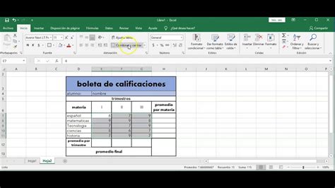 Como Hacer Una Boleta De Calificaciones En Excel Youtube