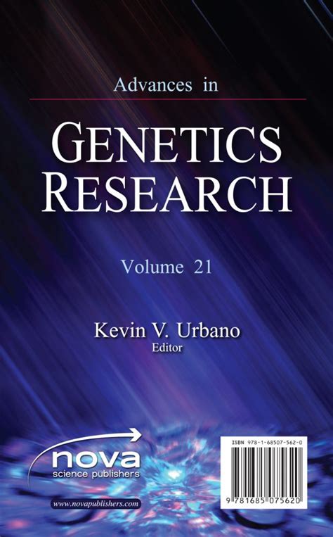 Advances In Genetics Research Volume 21 Nova Science Publishers