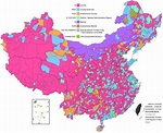Map of China's county-level divisions