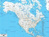 Map Of North America With Cities - Zip Code Map