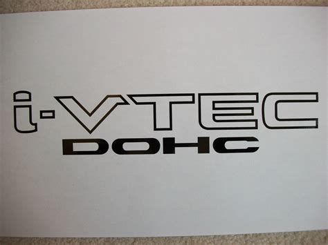 Black Pair I Vtec Dohc Vinyl Decals Emblem Sticker Fender Door Honda