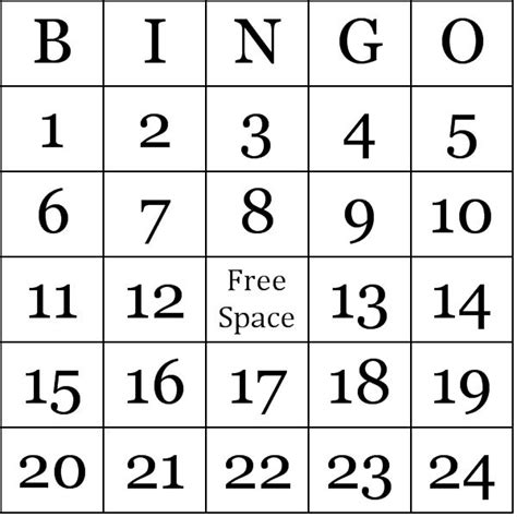 Free Printable Number Bingo Cards Bingo Card Template Free Bingo