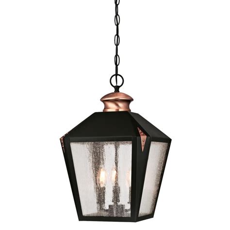 Westinghouse Valley Forge 3 Light Matte Black With Washed Copper