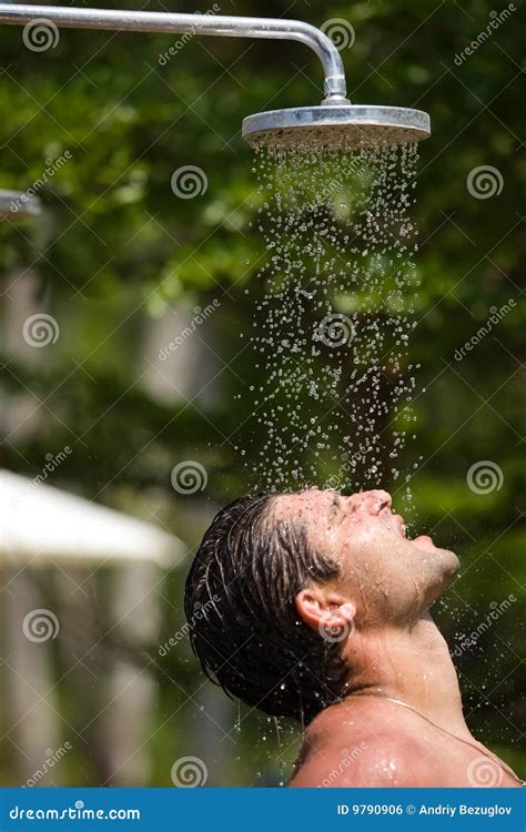 Outdoor Shower Stock Photo Image Of Lifestyles Adult