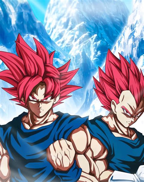Goku Ssj God Y Vegeta Ssj God In 2021 Dragon Ball Painting Anime