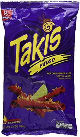 Takis Bracel Takis Fuego Hot Chili Pepper Lime Tortilla Chips Ounce Bag G Pack Of