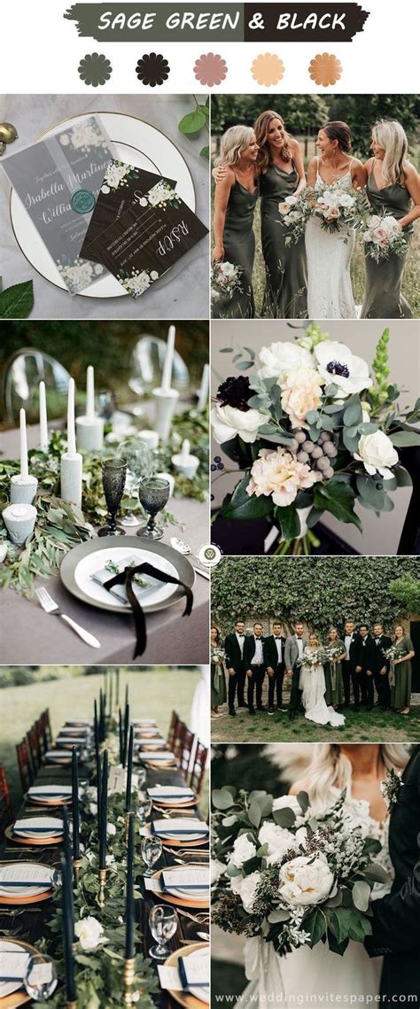 Top 6 Sage Green Weddings Color Palettes Sage Green