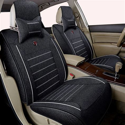 High Quality Linen Universal Car Seat Cover For Fiat 500 500x Albea