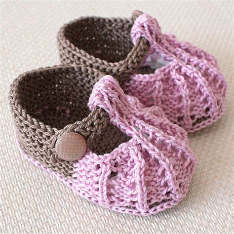 Knitting Pattern Pdf File Little Beads Baby Shoes Sizes Etsy Canada