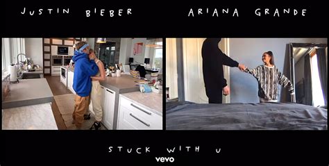 Celebrities In Justin Bieber Ariana Grandes Stuck With U Music Video