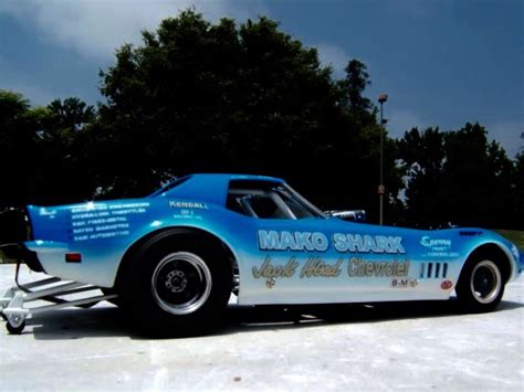 Vintage Drag Racing Funny Car The Mako Shark Corvette Drag Racing