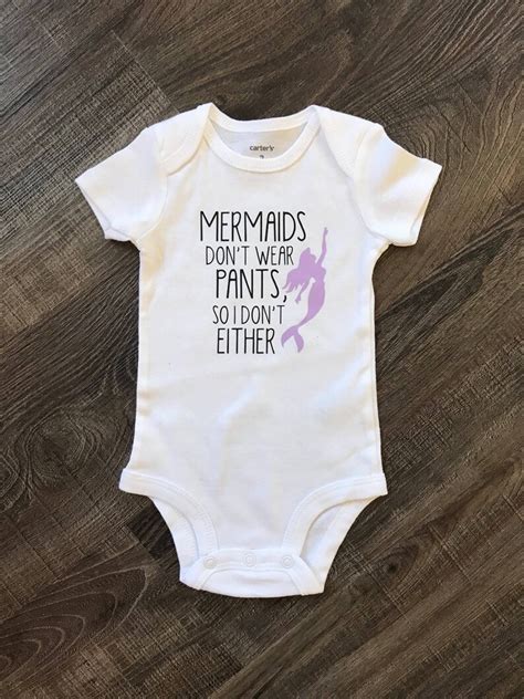 Mermaids Dont Wear Pants One Piece Bodysuit Baby Onesie Etsy