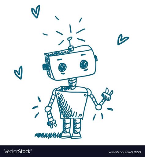 Doodle Robot Download A Free Preview Or High Quality Adobe Illustrator