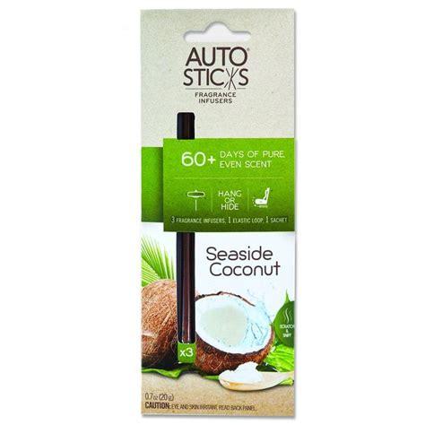 Autosticks Air Freshener Seaside Coconut 3 Pack 01038 001 The Home